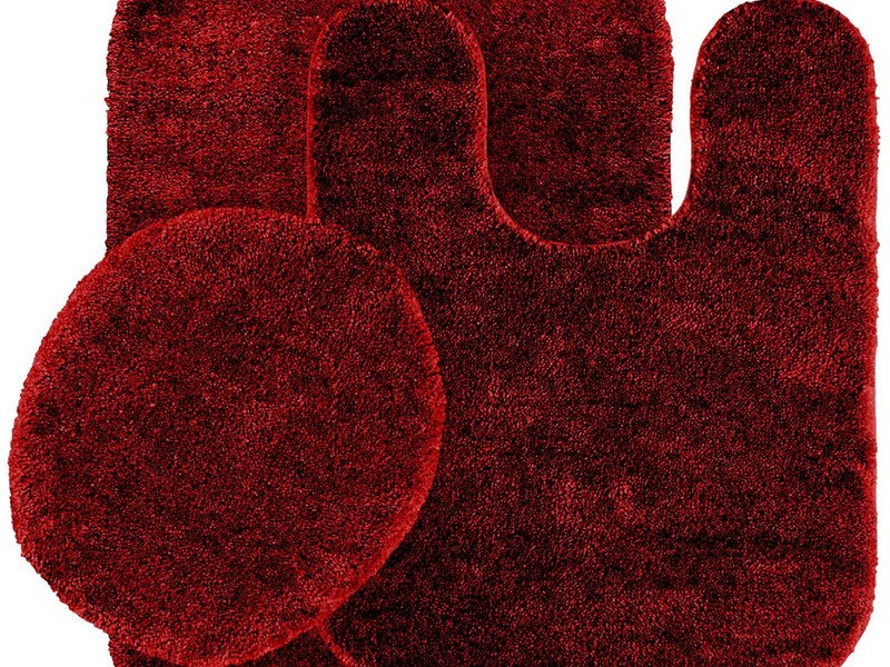 Red Bathroom Rugs Sets