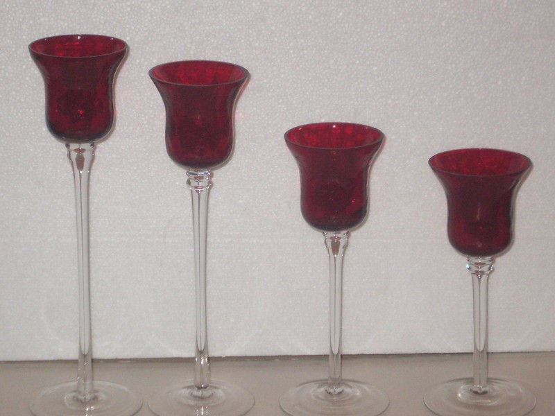 Red Glass Votive Candles