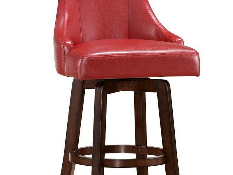 Red Leather Bar Stools With Back