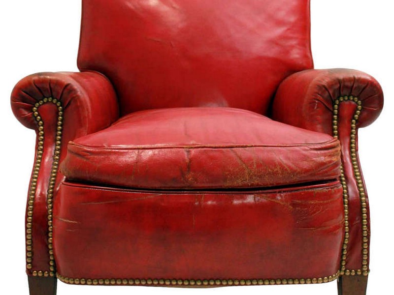 Red Leather Club Chair