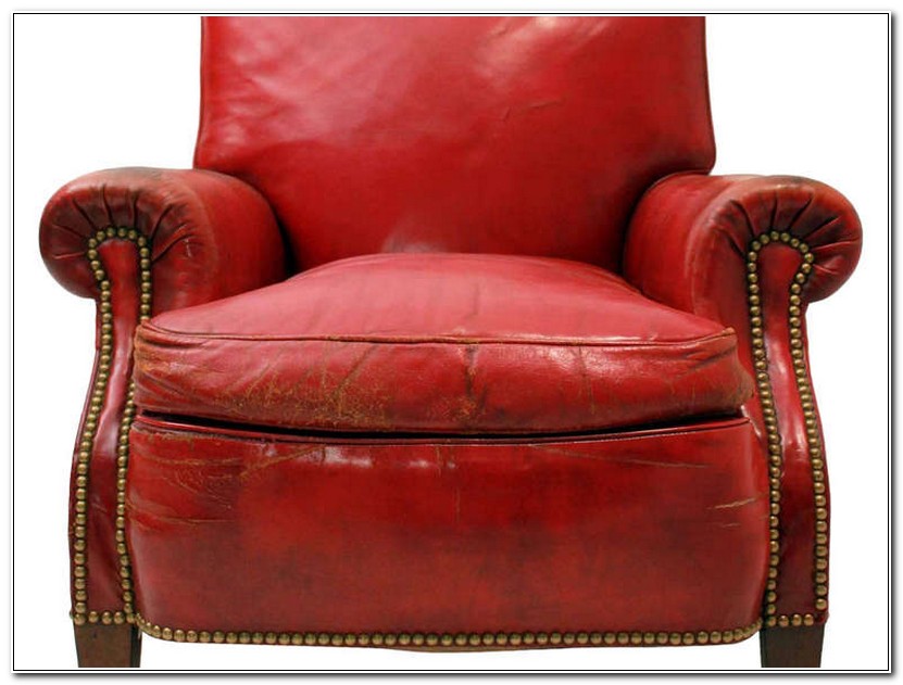 Red Leather Club Chairs