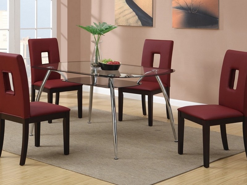 Red Leather Dining Room Chairs