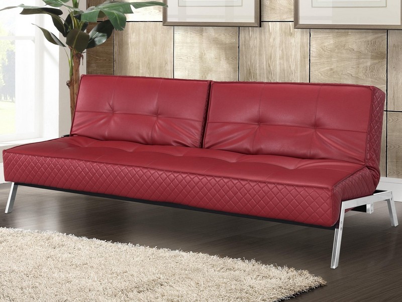 Red Leather Sleeper Sofa