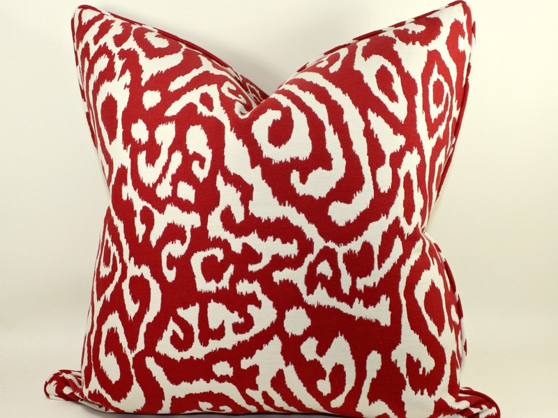 Red Leopard Print Throw Pillows