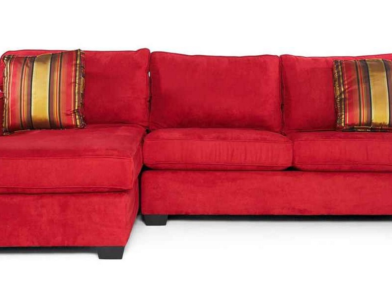 Red Microfiber Sofa Bed