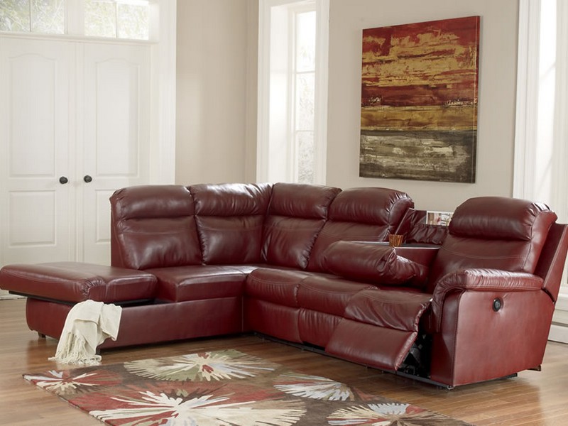 Red Reclining Sectional Sofa