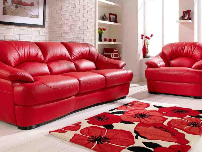 Red Reclining Sofa And Loveseat
