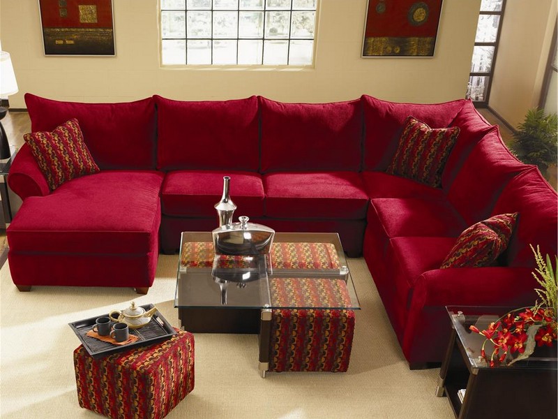 Red Sectional Sofa With Recliner