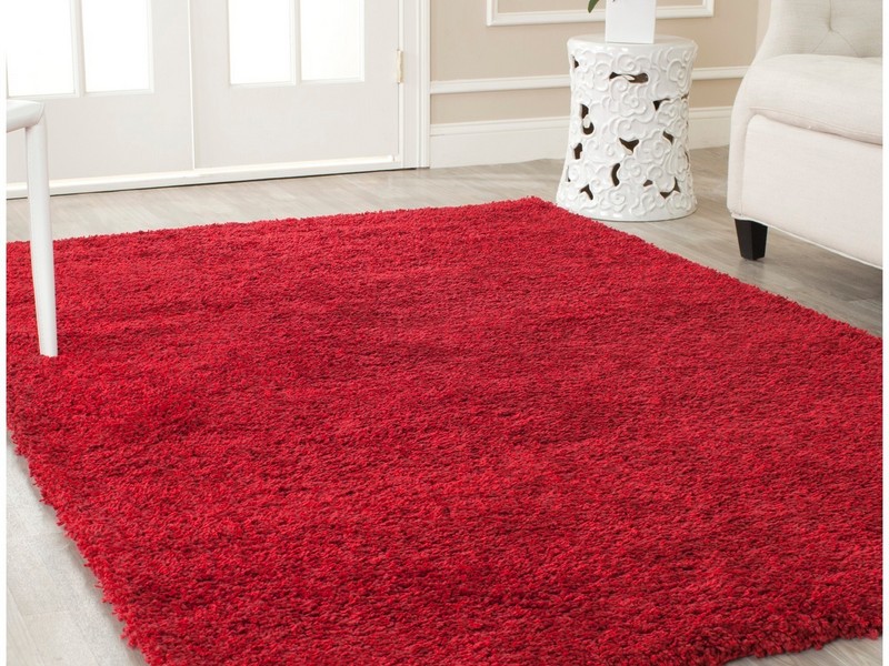 Red Shaggy Rug