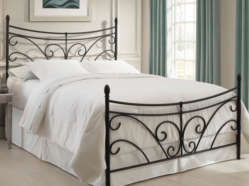 Rod Iron Headboard Black