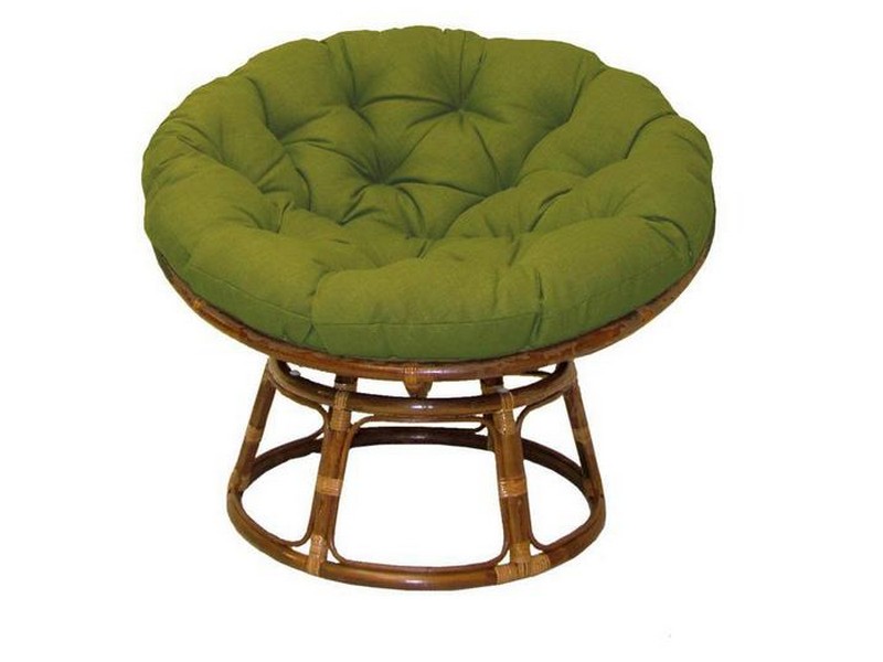 Round Bamboo Chair With Cushion