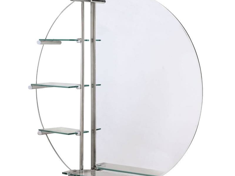 Round Bathroom Mirror With Shelf