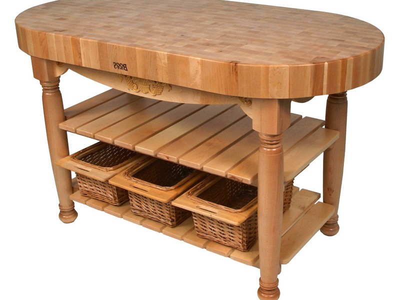 Round Butcher Block Table