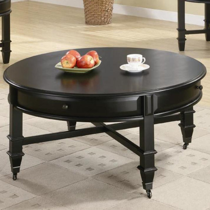 Round Coffee Table On Casters