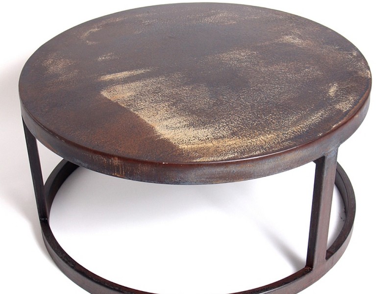 Round Industrial Coffee Table