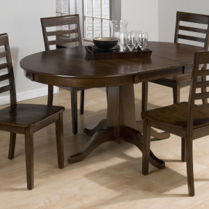 Round Kitchen Table With Leaf And Chairs