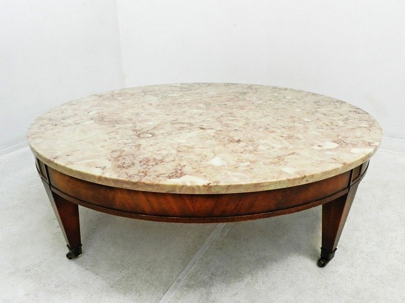 Round Marble Top Coffee Table Antique