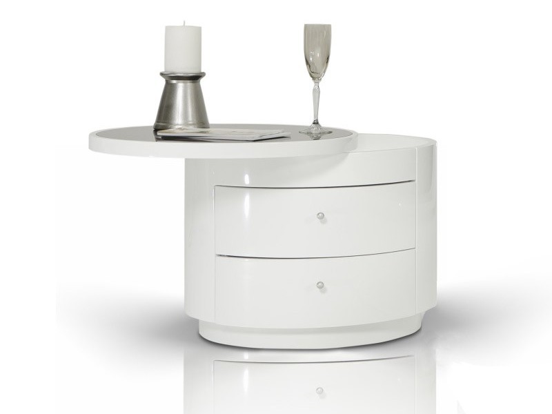 Round Nightstands With Drawers