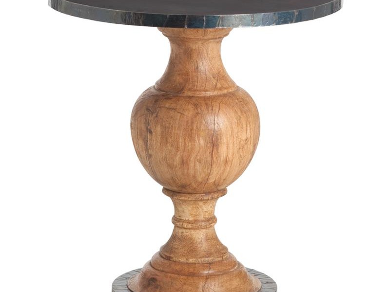 Round Pedestal End Table