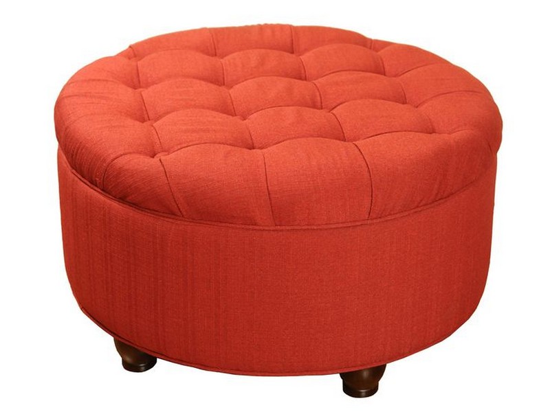 Round Storage Ottoman