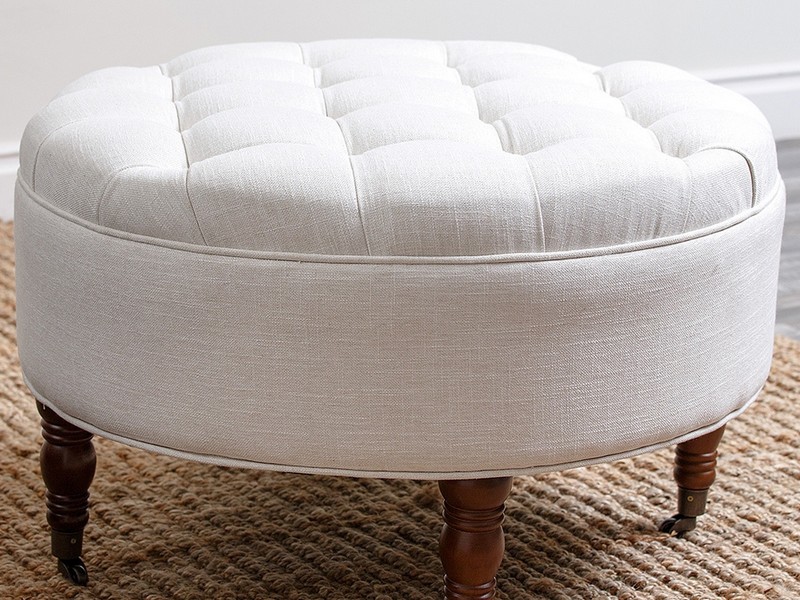 Round Tufted Ottoman