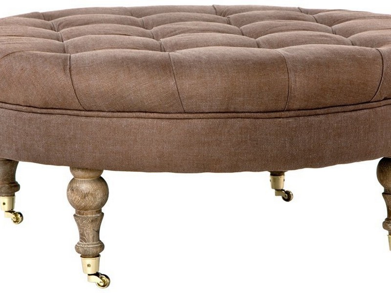 Round Upholstered Ottoman