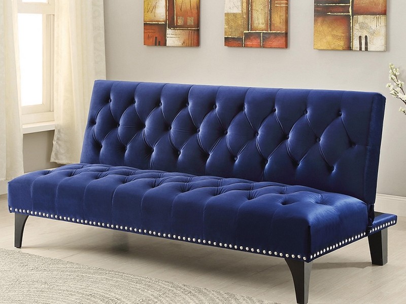 Royal Blue Tufted Sofa