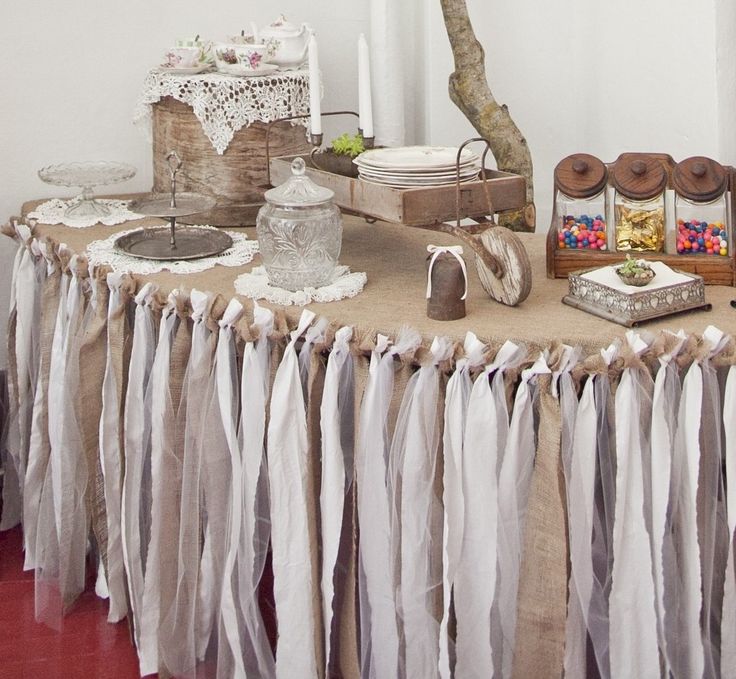 Ruffled Burlap Tablecloth Diy