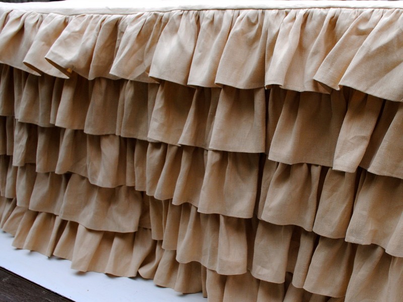 Ruffled Burlap Tablecloth