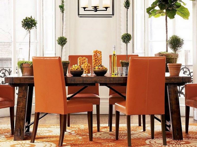 Rust Colored Dining Chairs