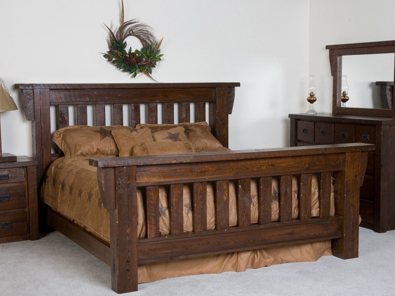 Rustic Barn Wood Bed Frames