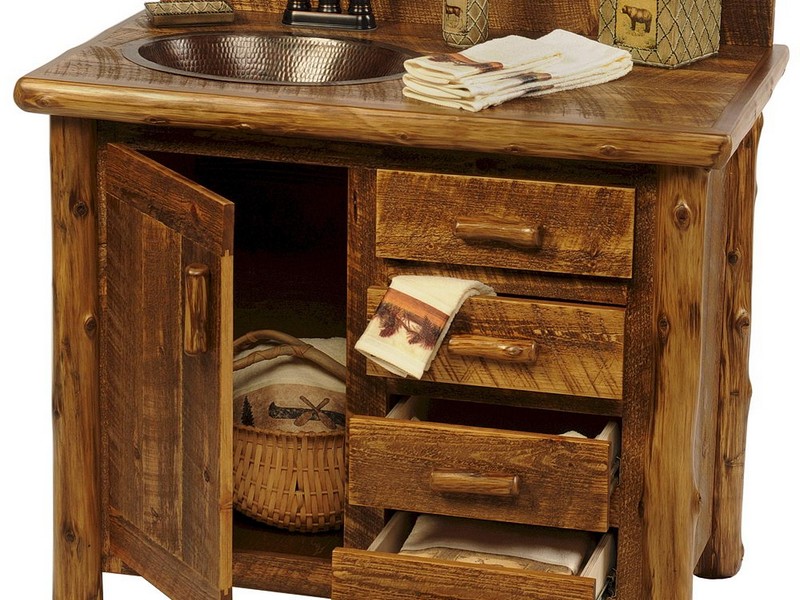 Rustic Bathroom Cabinets Vanities