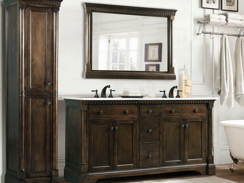 Rustic Bathroom Double Vanities