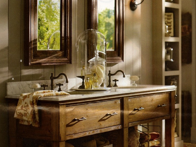 Rustic Bathroom Mirror Cabinet