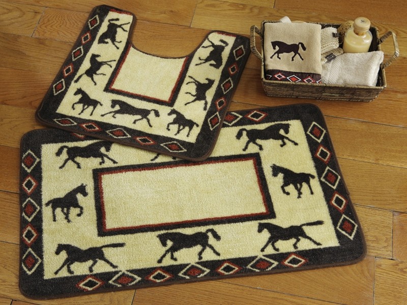 Rustic Bathroom Rug Sets