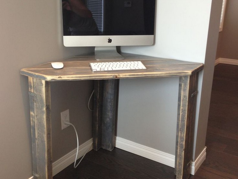 Rustic Corner Computer Desk