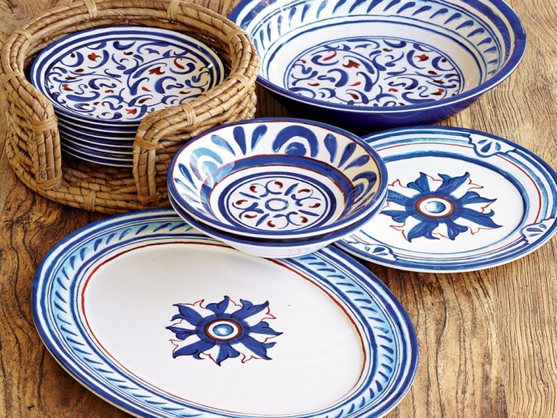 Rustic Melamine Dinner Plates