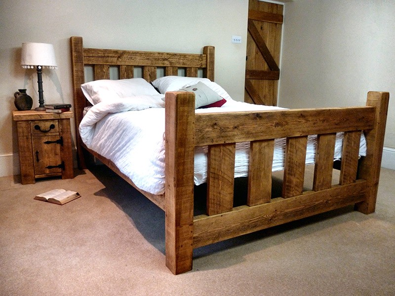 Rustic Wood Bed Frame