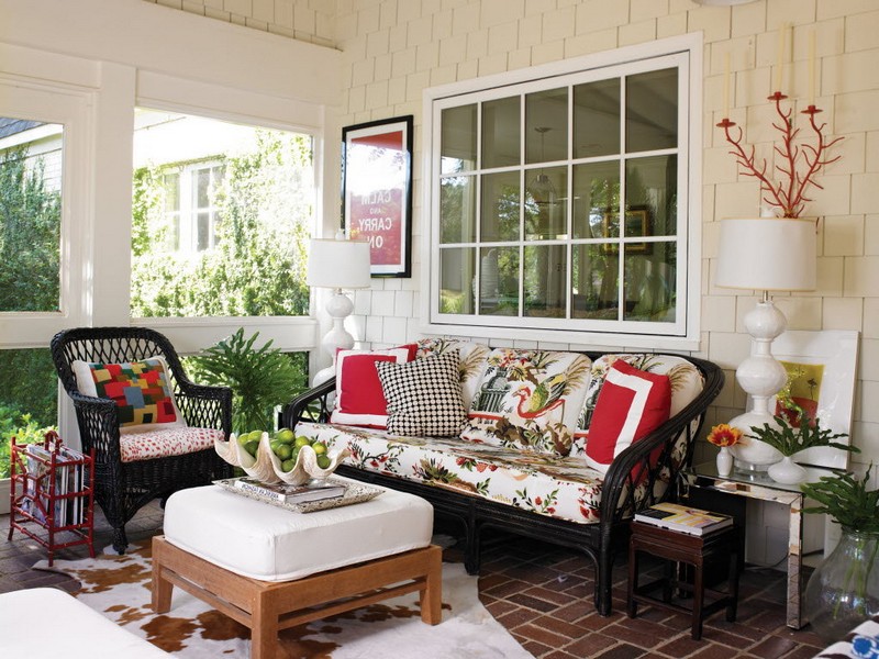 Screened Porch Furniture Arrangements