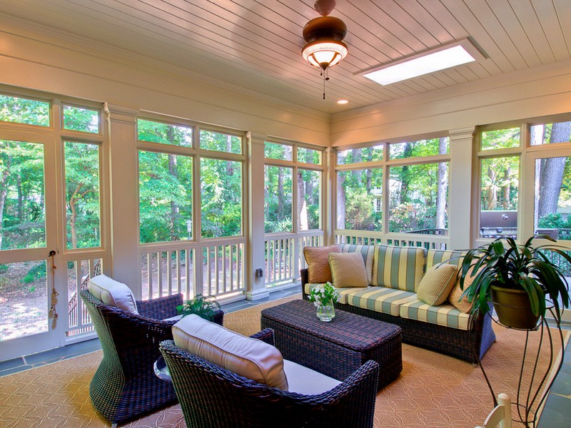 Screened Porch Furniture Layout