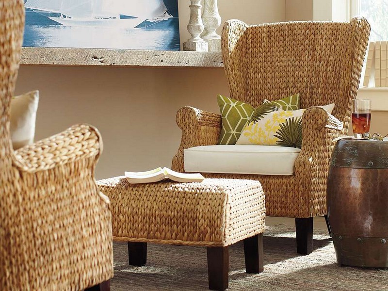 Seagrass Wingback Chair