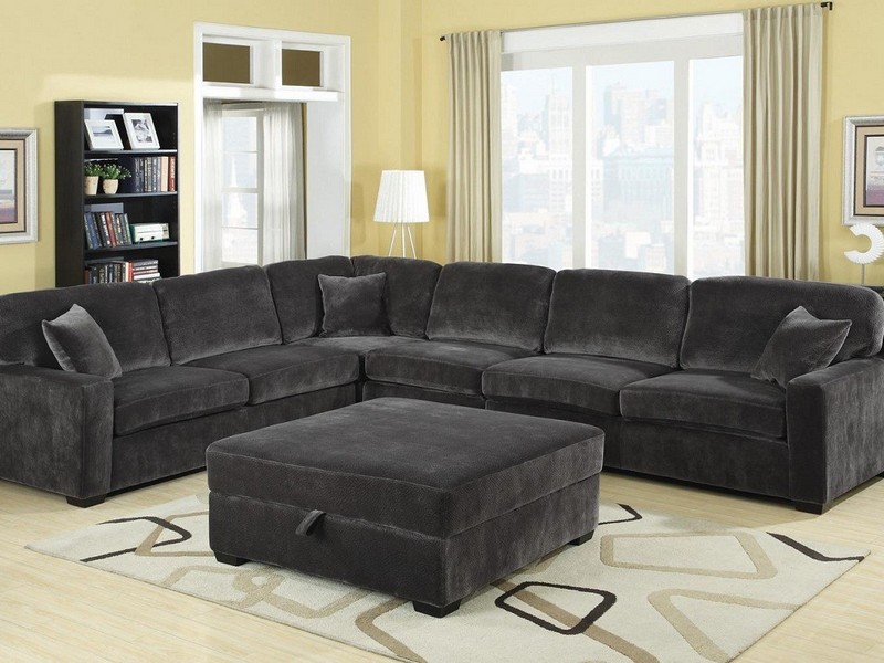 Sectional Couch With Large Ottoman