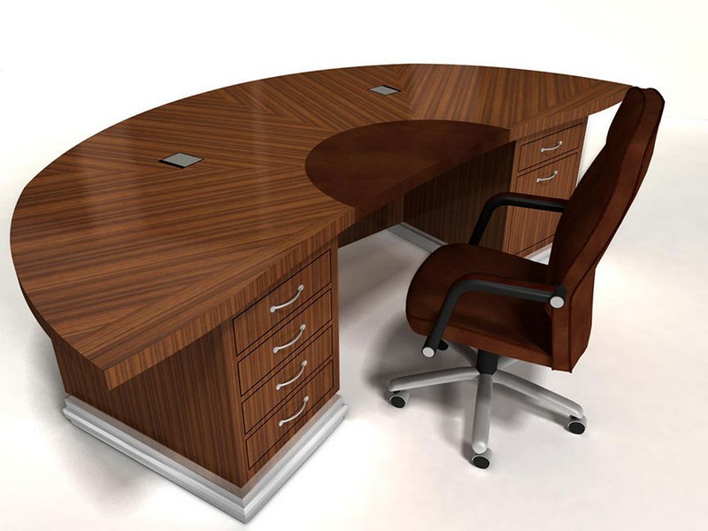 Semi Circle Desk With Cut Out