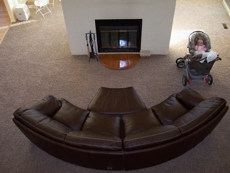 Semi Circular Leather Sofa