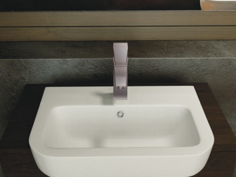 Semi Recessed Bathroom Sink Square