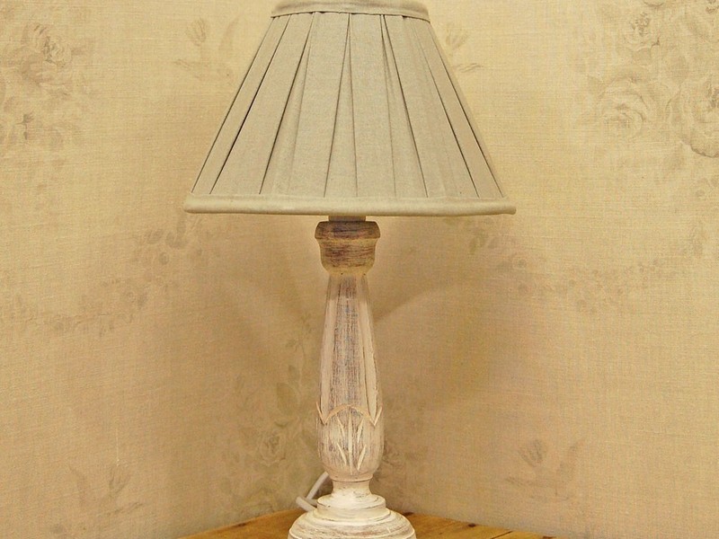 Shabby Chic Grey Table Lamps