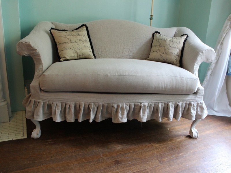 Shabby Chic Loveseat Cover