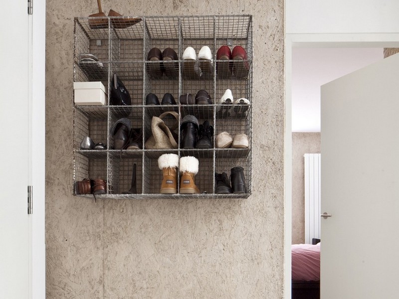 Exciting Carbon Neutral House Mudroom Decor With Shoe Rack