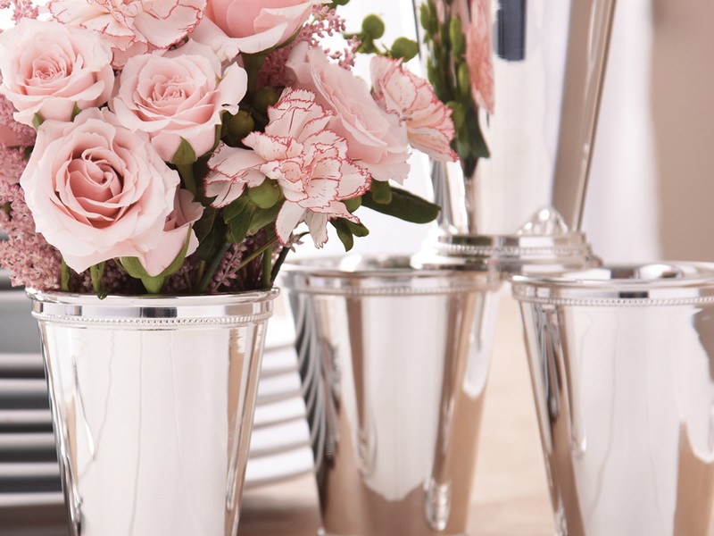 Silver Mint Julep Cups Vases