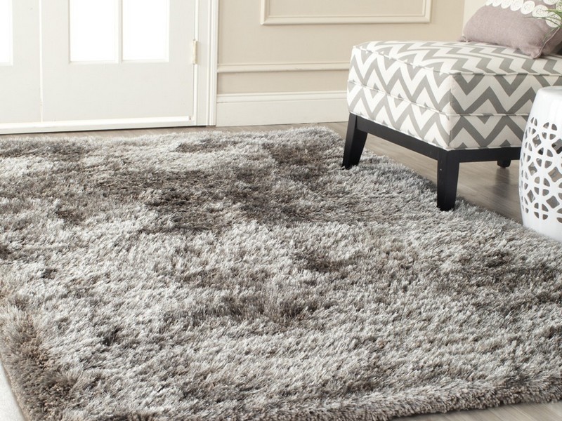 Silver Shag Rug